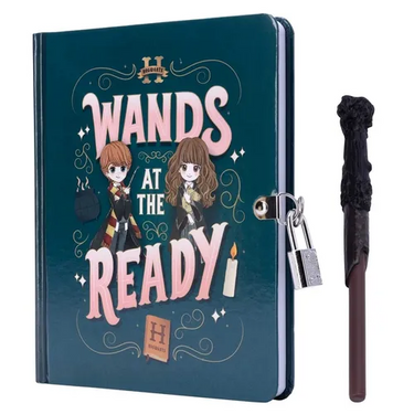 Harry Potter: Wands at the Ready Lock & Key Diary