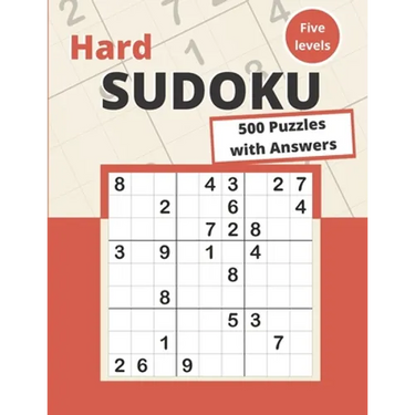 Hard Sudoku: 500 Hard Sudoku Puzzles for adults