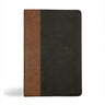 KJV Personal Size Giant Print Bible, Black/Brown Leathertouch