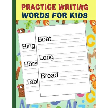 Practice Writing Words for Kids: Words Writing Exercise Workbook - Green