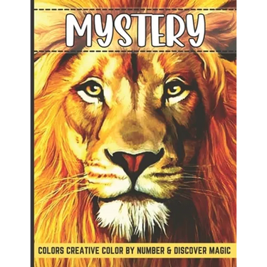 Mystery colors creative color by number & discover magic: Stress Relieving Patterns Color by Number Adult Coloring Book Mystery