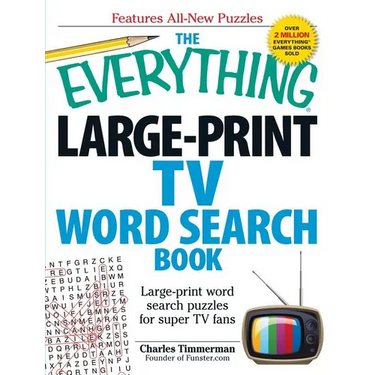 The Everything Large-Print TV Word Search Book: Large-Print Word Search Puzzles for Super TV Fans