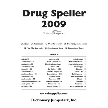 Drug Speller: 2009