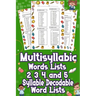 Multisyllabic Words Lists 2, 3, 4, and 5 Syllable Decodable Word Lists: Uncover the Ultimate Multisyllabic Word Lists! From 2 to 5 Syllables, Boost Yo