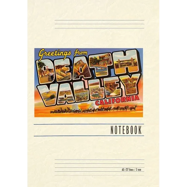 Vintage Lined Notebook Greetings from Death Valley, California