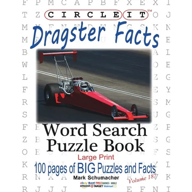Circle It, Dragster Facts, Word Search, Puzzle Book