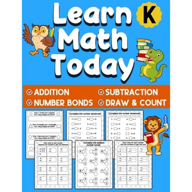 Learn Math Today: Addition and Subtraction Workbook for Kindergarten First Grade - Number Bonds Workbook - Ages 5-7