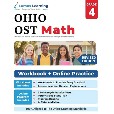 Ohio State Test Prep: 4th Grade Math Practice Workbook and Full-length Online Assessments: OST Study Guide