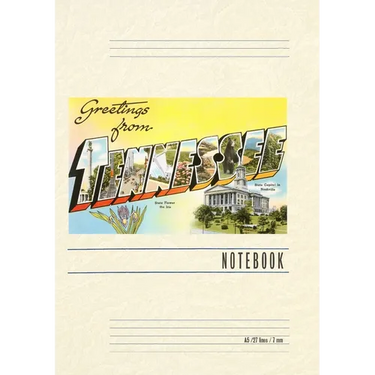 Vintage Lined Notebook Greetings from Tennessee