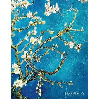 Vincent Van Gogh Planner 2025: Almond Blossom Painting Artistic Post-Impressionism Art Organizer: January-December (12 Months)