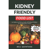 Kidney Friendly Food List: Low Sodium, Low Potassium Foods and Nutritional Guidance for Managing Kidney Disease (BONUS: Includes Delicious Renal