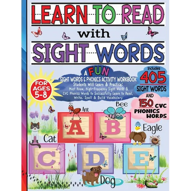 Learn to Read with Sight Words & Phonics Activity Workbook: For Beginning Readers / Alphabet Tracing, Dot Marker Activity, Handwriting Practice, Word