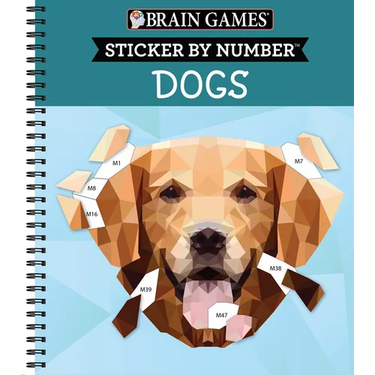 Brain Games - Sticker by Number: Dogs (28 Images to Sticker)