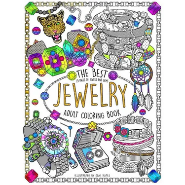 The Best Jewelry Adult Coloring book: 25 Pages of Jewels and Gems