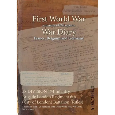 58 DIVISION 174 Infantry Brigade London Regiment 6th (City of London) Battalion (Rifles): 1 February 1918 - 28 February 1919 (First World War, War Dia