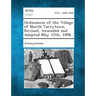 Ordinances of the Village of North Tarrytown, Revised, Amended and Adopted May 12th, 1896.