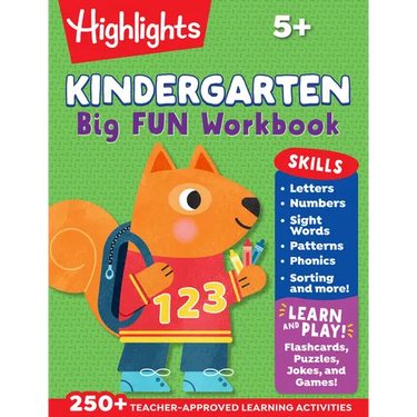Kindergarten Big Fun Workbook: Kids Workbook with Tracing Worksheets, Alphabet Practice, Math Activities and Puzzles for Kindergarten Prep and Learnin