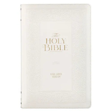 KJV Bible Giant Print Standard Faux Leather White