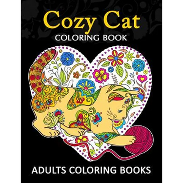Adults Coloring Book: Cozy Cat coloring book