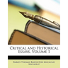 Critical and Historical Essays, Volume 1