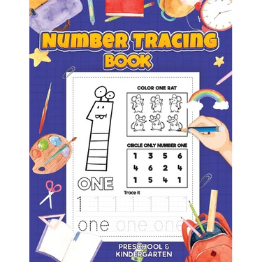 Number Tracing: Preschool Numbers Tracing Math Practice Workbook: Math Activity Book for Kindergarten, Pre K and Kids Ages 3-7 Trackin