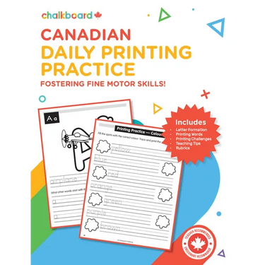 Canadian Daily Printing Practice Grades K-2