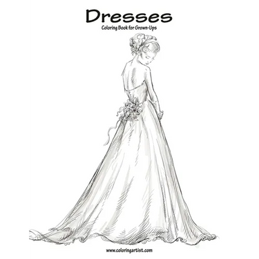Dresses Coloring Book for Grown-Ups 1