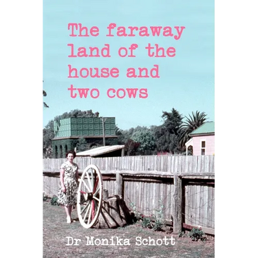 The faraway land of the house and two cows