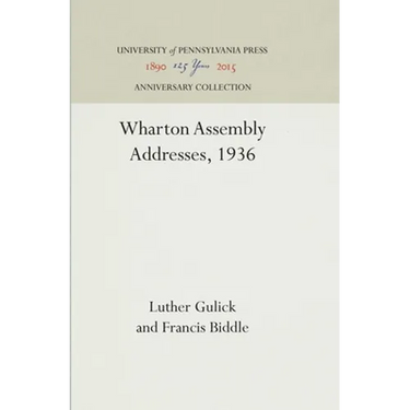 Wharton Assembly Addresses, 1936