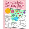 Easy Christian Coloring Book for Adults: Calming Large Print Psalms for Seniors and Beginners