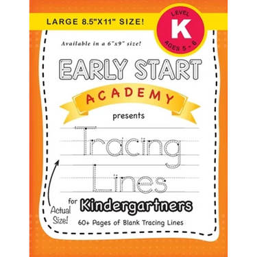 Early Start Academy, Tracing Lines for Kindergartners (Large 8.5"x11" Size!)