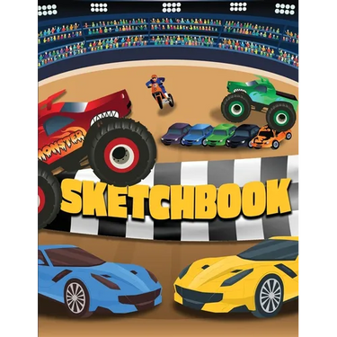 Sketchbook: 120 Blank Pages with Exciting Race Characters (Sketchbook for Kids)