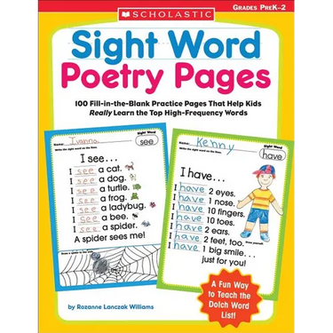 Sight Word Poetry Pages