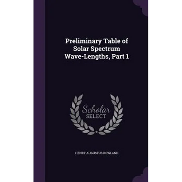 Preliminary Table of Solar Spectrum Wave-Lengths, Part 1