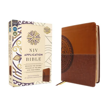 NIV Application Bible, Leathersoft, Brown, Red Letter, Comfort Print: Bringing the Ancient Message of the Bible Into Your World