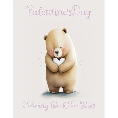 Valentine's Day Kids Coloring Book For Ages 4-8: Big Book 8.5x11', Cute 30 Images;