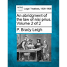 An abridgment of the law of nisi prius. Volume 2 of 2