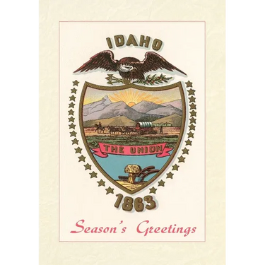 Vintage Lined Notebook Season's Greetings, State Seal