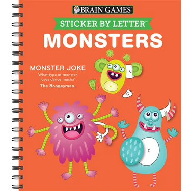 Brain Games - Sticker by Letter: Monsters + Jokes