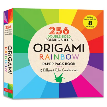 Origami Rainbow Paper Pack Book: 256 Double-Sided Folding Sheets (Includes Instructions for 8 Models)
