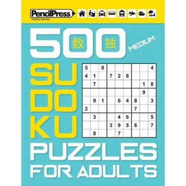 500 Medium Sudoku Puzzles for Adults (with answers)