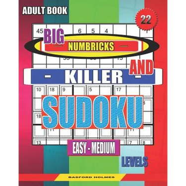 Adult book. Big Numbricks and Killer sudoku. Easy - medium levels.: Very large font. Sudoku relax.