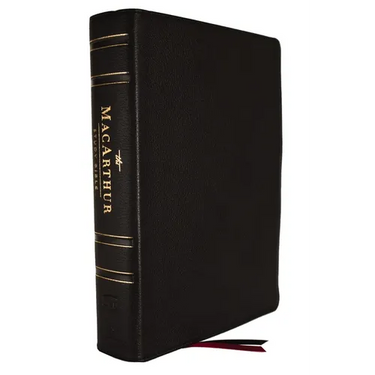 Nkjv, MacArthur Study Bible, Black Genuine Leather, Comfort Print: Unleashing God's Truth One Verse at a Time (Holy Bible, New King James Version)