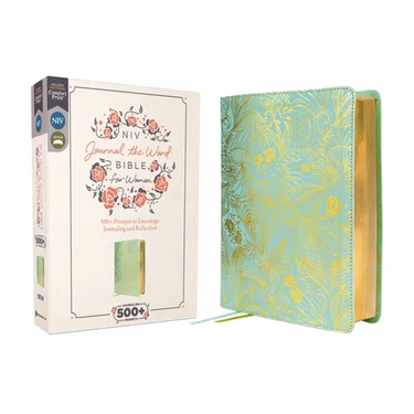 Niv, Journal the Word Bible for Women (Perfect for Note-Taking), Leathersoft, Teal, Red Letter, Comfort Print: 500+ Prompts to Encourage Journaling an