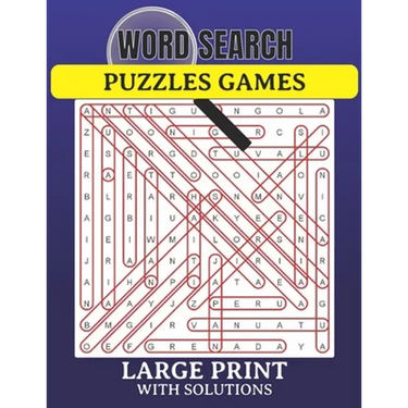 Word Search Puzzles Game Large Print with Solutions: Word Search Book for Adults, Teens 100 Puzzles with Solutions Cleverly Hidden Word Searches Fun W