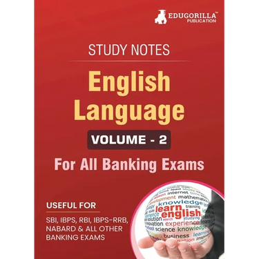 English Language (Vol 2) Topicwise Notes for All Banking Related Exams A Complete Preparation Book for All Your Banking Exams with Solved MCQs IBPS Cl