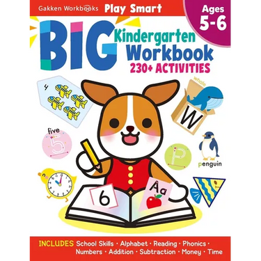 Play Smart Big Kindergarten Workbook: 240pages, Ages 5 to 6