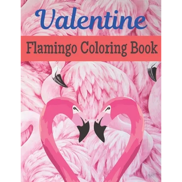 Valentine Flamingo Coloring Book
