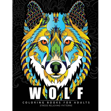 Wolf Coloring books for adults: Amazing Wolves Design (Animal Coloring Books for Adults)