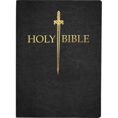 KJV Sword Bible, Large Print, Black Genuine Leather, Thumb Index: (Red Letter, Premium Cowhide, 1611 Version)